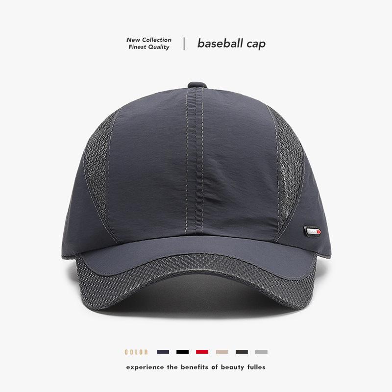 Spring and Summer New Simple Mesh Baseball Cap Men's Outdoor Sports Cap Thin Soft Top Travel Mountaineering Hat