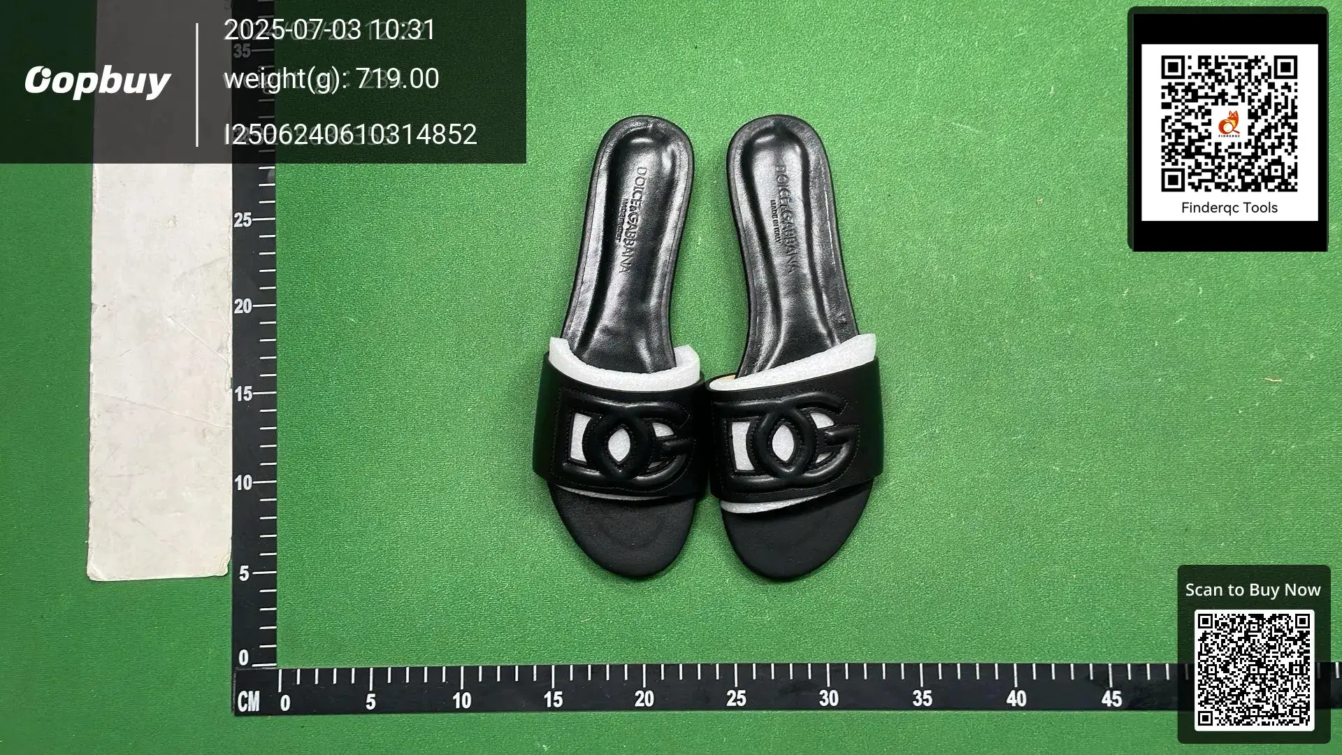 Dolce & Gabbana DG Logo Slides Black