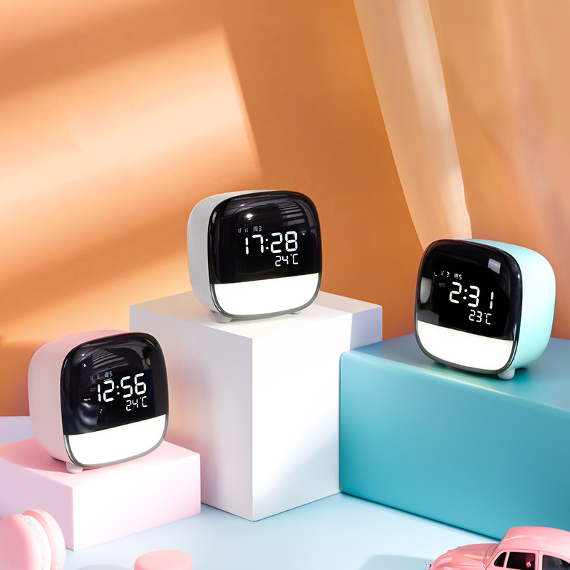 Deli 8852 Alarm Clock for Students, Creative Smart Digital Alarm Clock, Kidsren's Bedroom Wake-Up Office New Model