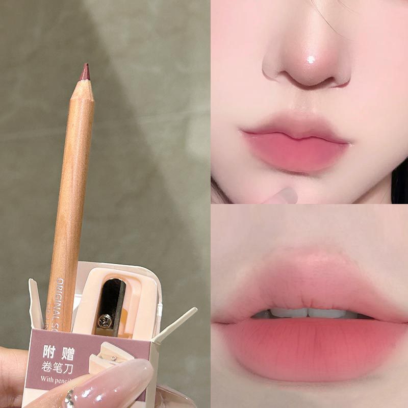 Draw full flesh feeling new soft mist matte lip liner doodle lip nude color natural outline lip waterproof