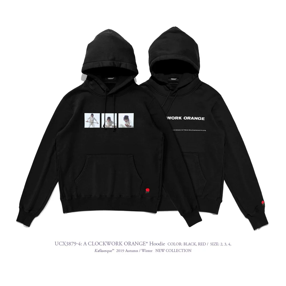 UC Spring and Autumn Film Clockwork Orange Pattern Undercover Men's and Women's Plush Super Loose Printed Hoodie