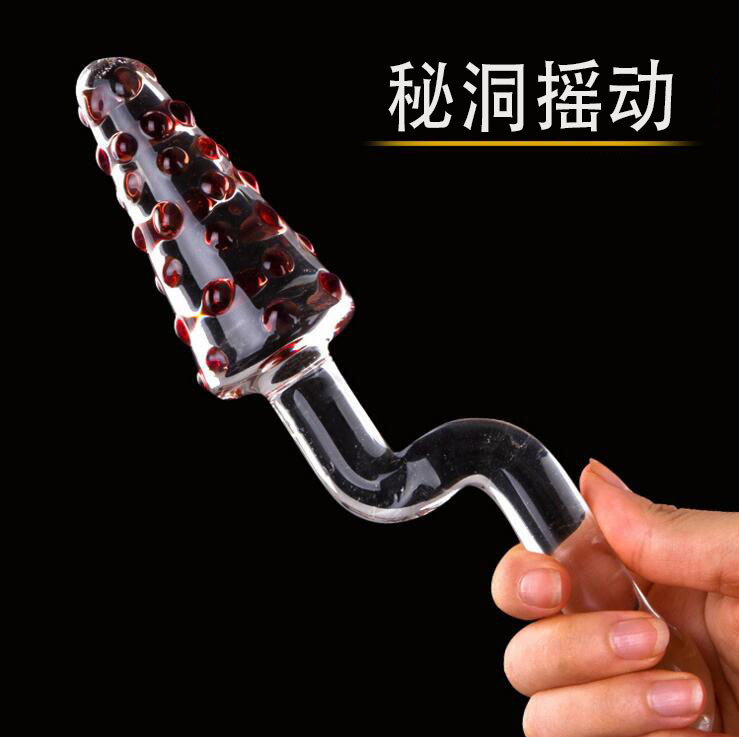Adult sexy particles ice popsicle secret hole shaking Sky rotating crystal penis glass back court female masturbation device