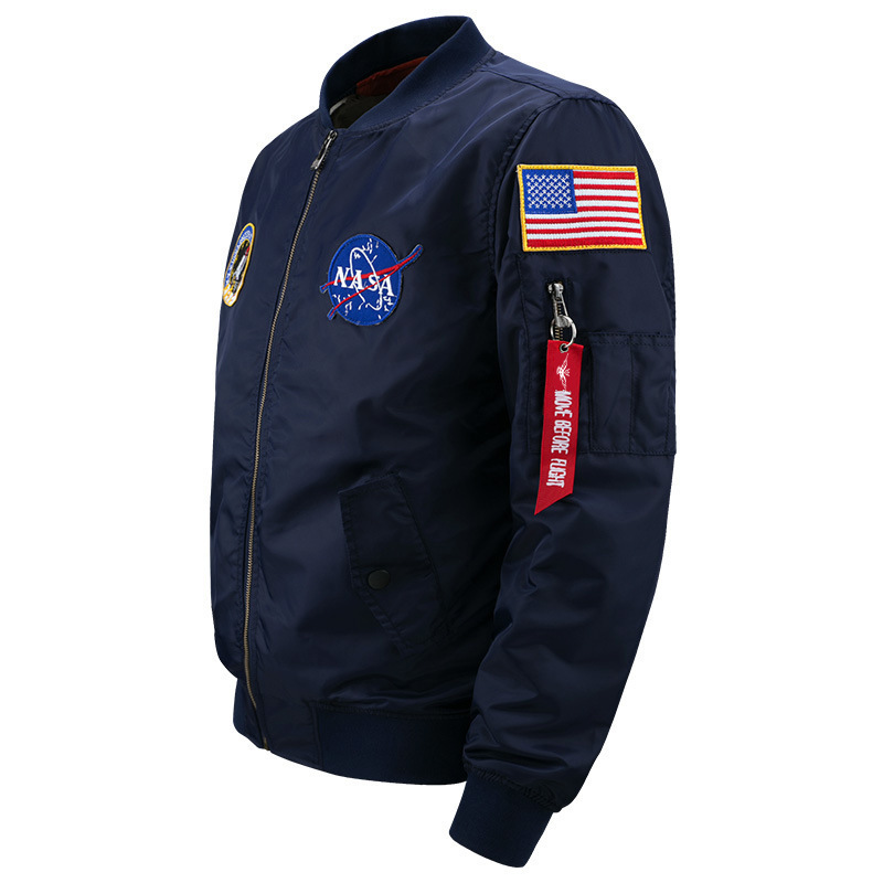 Men's stand collar jacket coat Air Force One MA01 pilot spring and autumn fat guy large size sports leisure fashion suit
