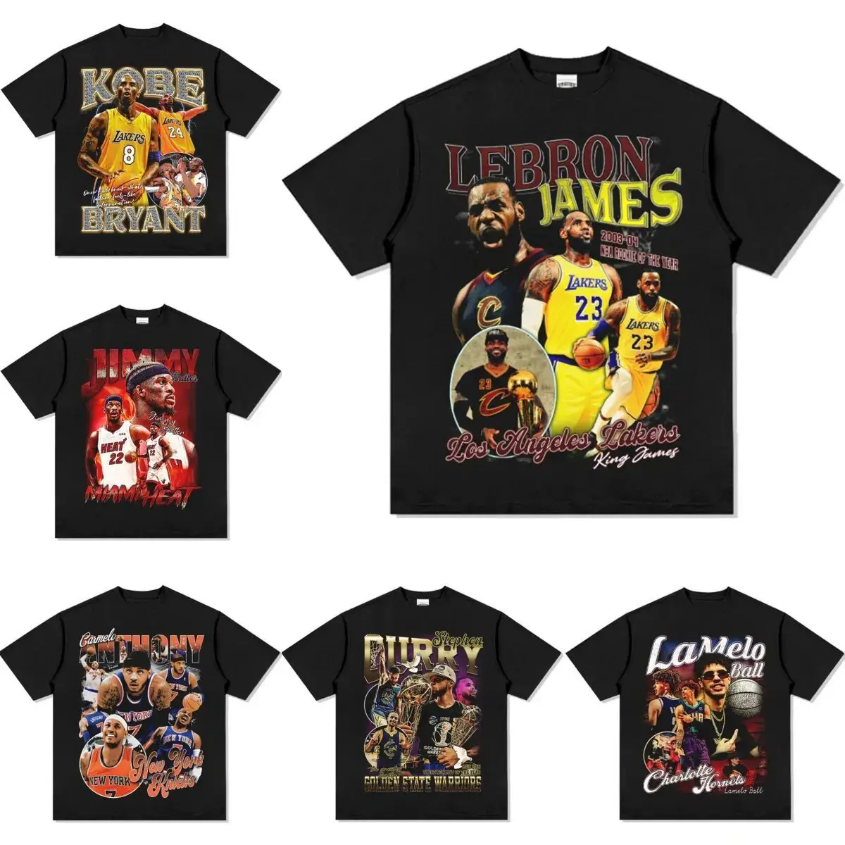 Europe and the United States T-shirt Y2K shirt pattern Harajuku Gothic cotton T-shirt men and women short-sleeved streetwear basketball tops
