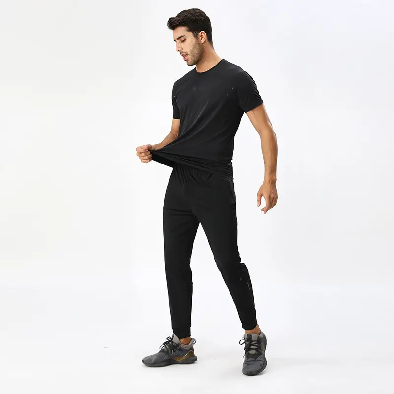 Summer Ice Silk Sports Short-Sleeve Men's Thin Quick-Dry Breathable Versatile Loose Round Neck T-Shirt for Men