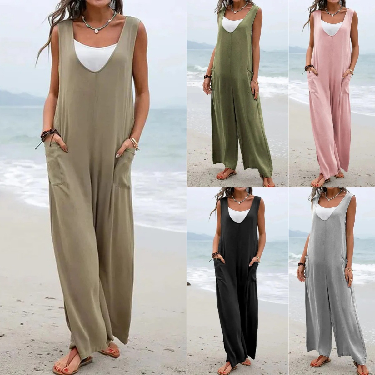 2026 European and American Style High-Quality New Spring and Summer Style Women's Jumpsuit Sleeveless Ladies' Jumpsuit Wholesale