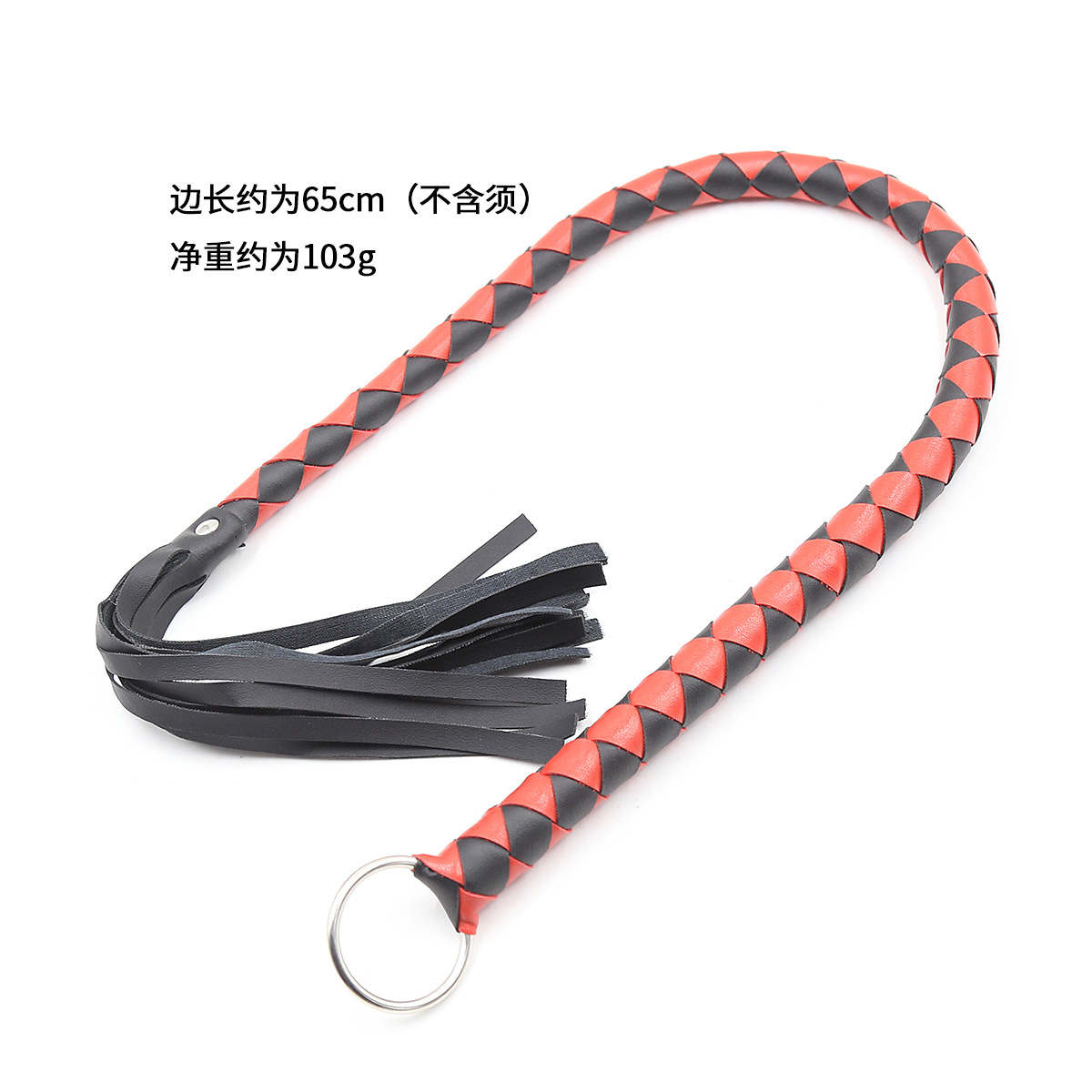 Factory direct supply of alternative adult sex toys leather whip master training snake whip black red leather long single Whip