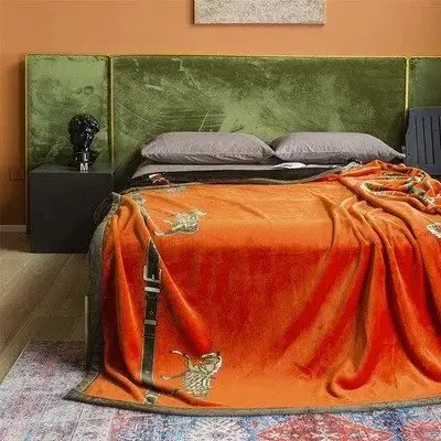 ScandinavianAccessibleLuxuryDouble-LayerThickenededBlanketQuiltCoralVelvetOfficeSofaNapBlanketFlannelBedSheetsCloudBlanket