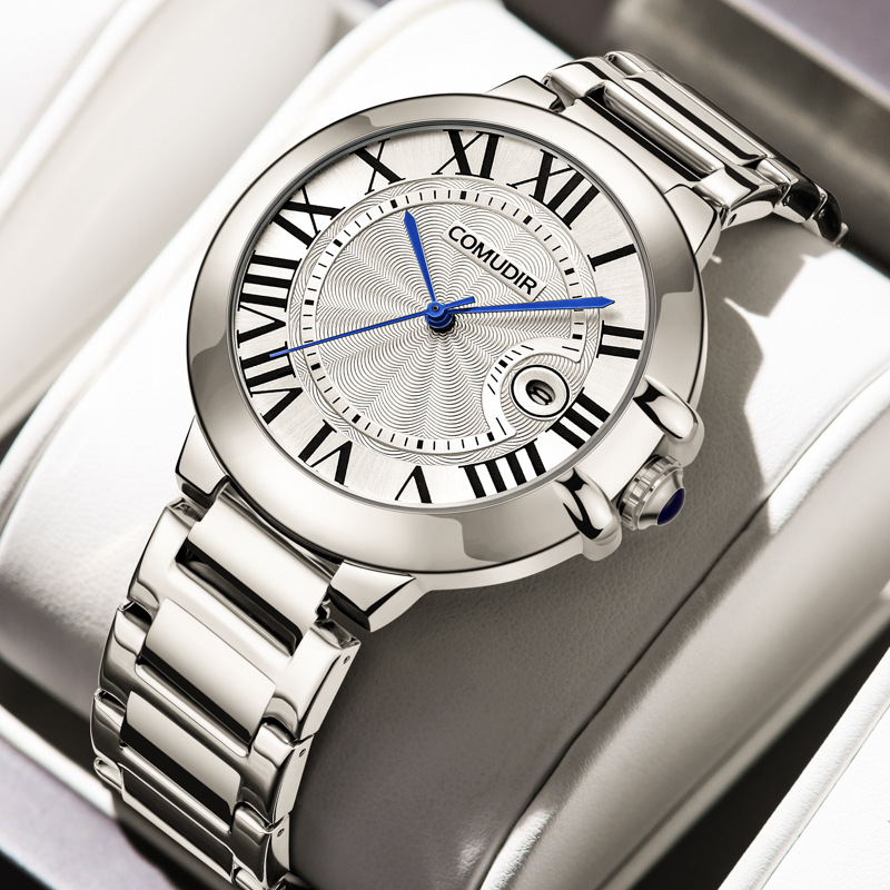 Cross-border Explosions Balloon Men's Imitation Mechanical Watch Genuine Leather Automatic Waterproof Fashion Business Quartz Watch