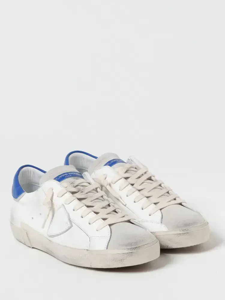 Philippe Model Paris Dirty Shoes Small Dirty Shoes Blue Tail Distressed Sneakers Men's Shoes Women's Shoes Casual Shoes