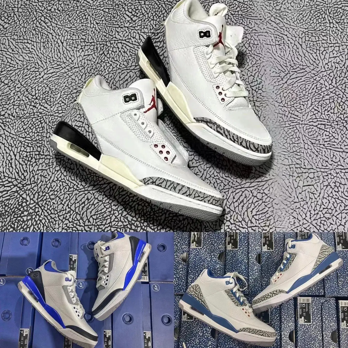 DF Batch Air Jordan 3 Retro - White Cement / Wizard / Fragment Design Friends & Family Limited Edition