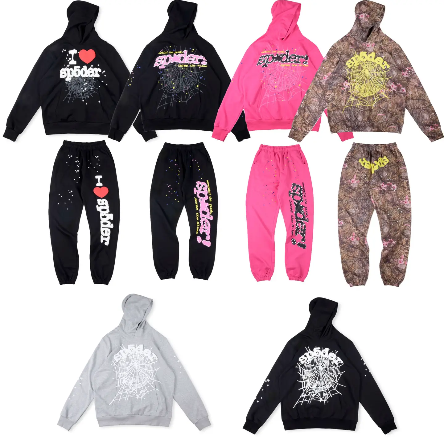 Cross border New Hip Hop Singer Same Style Foam Letter 555555 Printed Pants Hoodie Hoodie Unisex