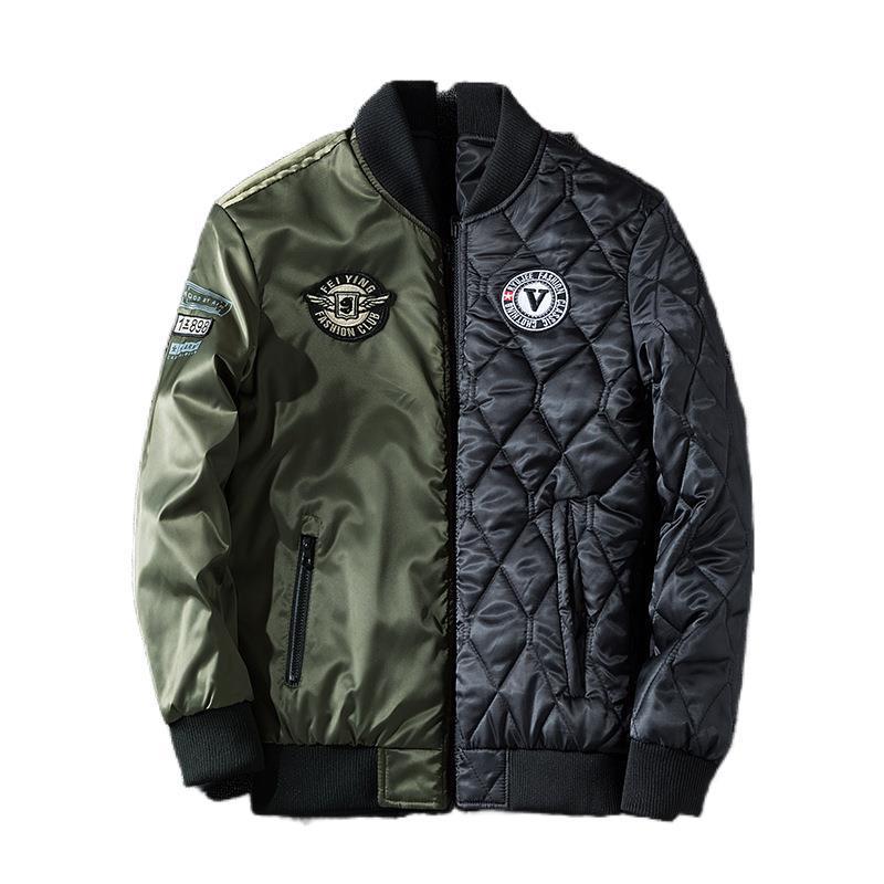 2021 New Arrival Double-faced Cotton Flying Suit Aviator Jacket Men's Cotton-padded Coat Baseball Suit Loose Large Size Coat Men