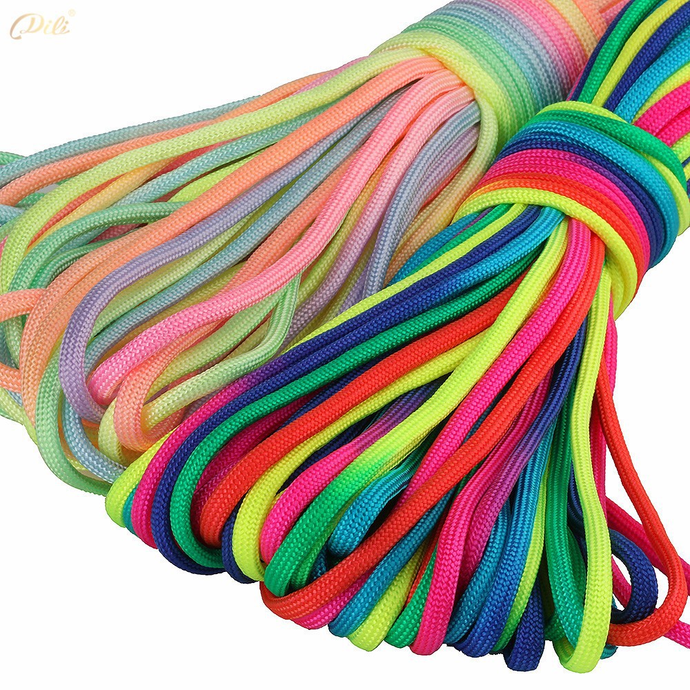 Spot 5mm segment dyed seven-core umbrella rope 5mm gradient polypropylene rope 31 m/bundle braided rope cross-border portable rope