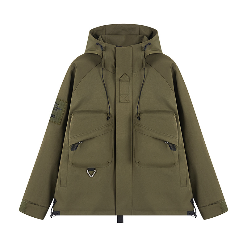 Cross-border Wholesale American Tooling Hooded Jacket Men's Outdoor Windproof Warm Jacket Mountaineering Sports Jacket for Men
