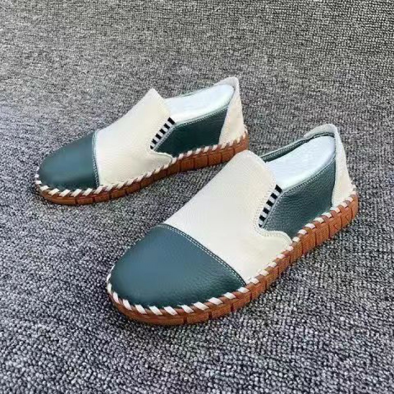 Beijianglang Fashionable Versatile Handmade First Layer Cowhide Men's Shoes Casual Men's Shoes with Rubber Sole Handmade Loafers