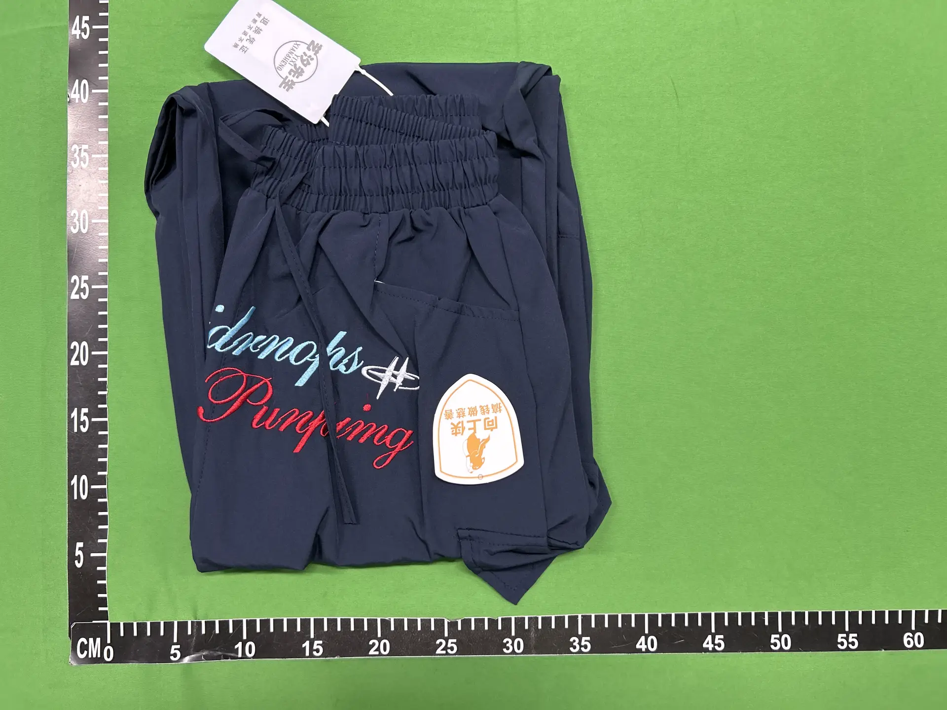 Make Money and Do Charity! Upward Warrior! American-Style Letter Embroidery Scimitar Casual Pants for Women and Men, Summer Wide-Leg Pants, Quick-Drying Pants