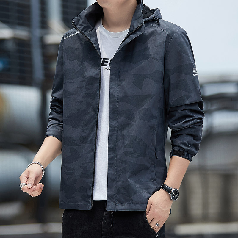 2024 new camouflage jacket men's spring and autumn outdoor single-layer thin mountaineering jacket windproof breathable jacket