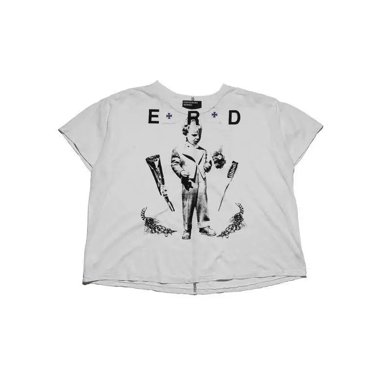 Zeng Shunxi's Same Style Erd Melancholy Rich Second Generation 25ss New Loose Casual Washed Vintage Fashion Short sleeved T-shirt