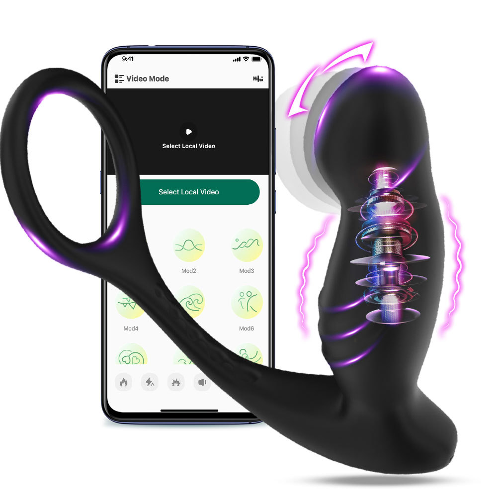Sexiuniu New Product Pumping Prostate Massager Locking Essence Wearing Rear Anal Plug Vibrator Adult Sex Products for Men