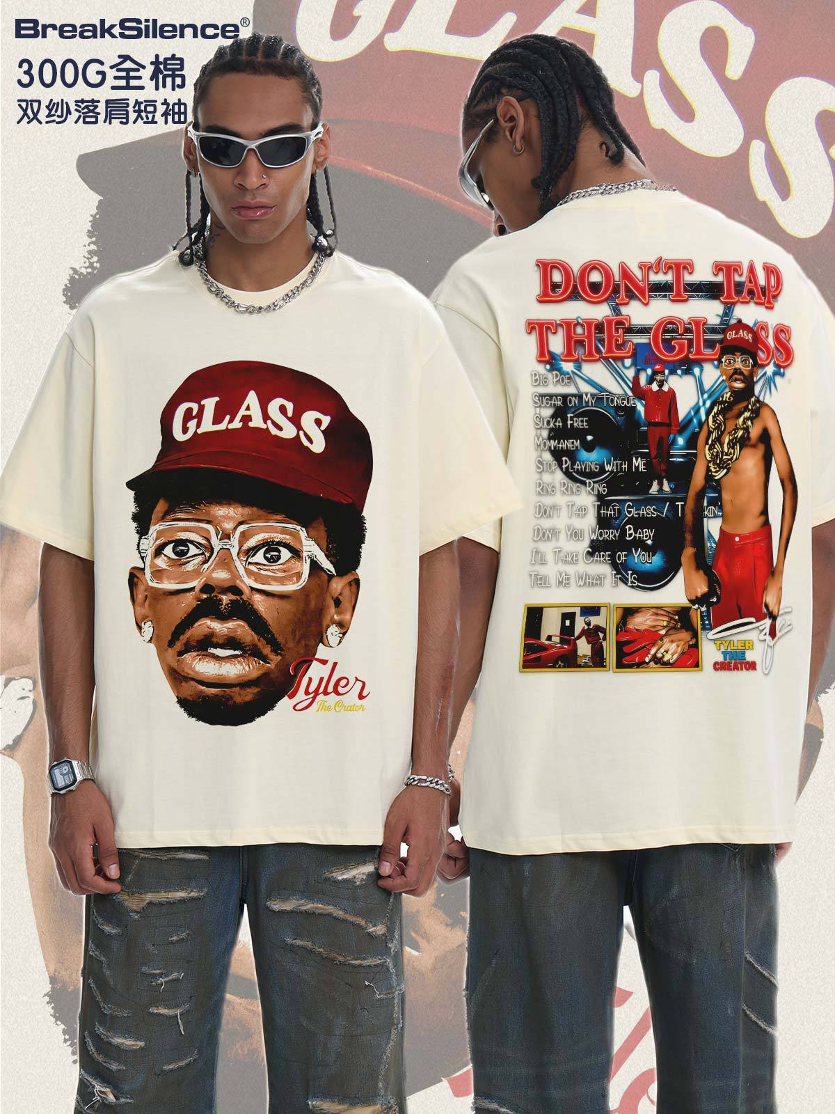 2026 Cross-Border Spring/Summer Taylor Creator Digital Direct Print Breathable Heavyweight Short Sleeve Men's Street Style Drop Shoulder Short Sleeve