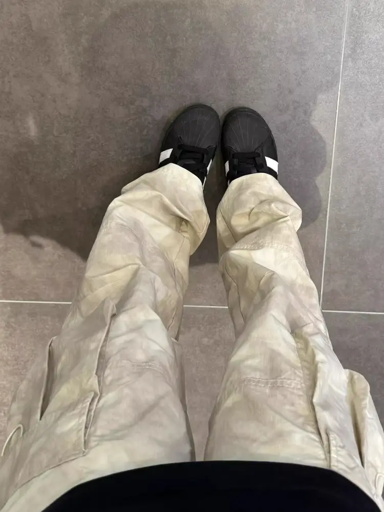 Fancy Pants Apricot Gray American retro More Flap Pocket pants Cargo Pants Men's Trendy Brand High Street Straight-leg Paratrooper Pants