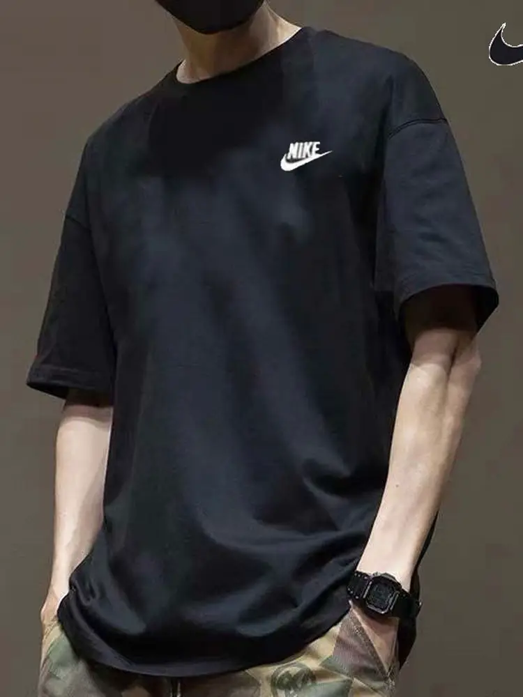 Nike Nike Short-Sleeved Men's Summer New arrival Official T-Shirt pure cotton Sports Tops Casual Round Neck Half-Sleeved Sports T-Shirt