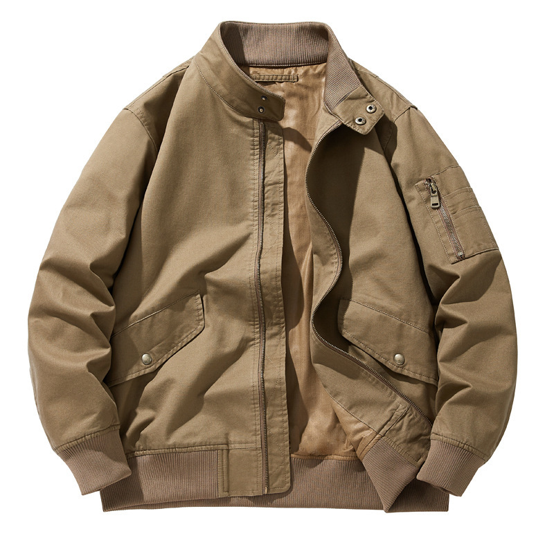 Cross-border Airman Jacket Men's Spring and Autumn New Baseball Collar Workwear Jacket Loose Jacket Men's Jacket