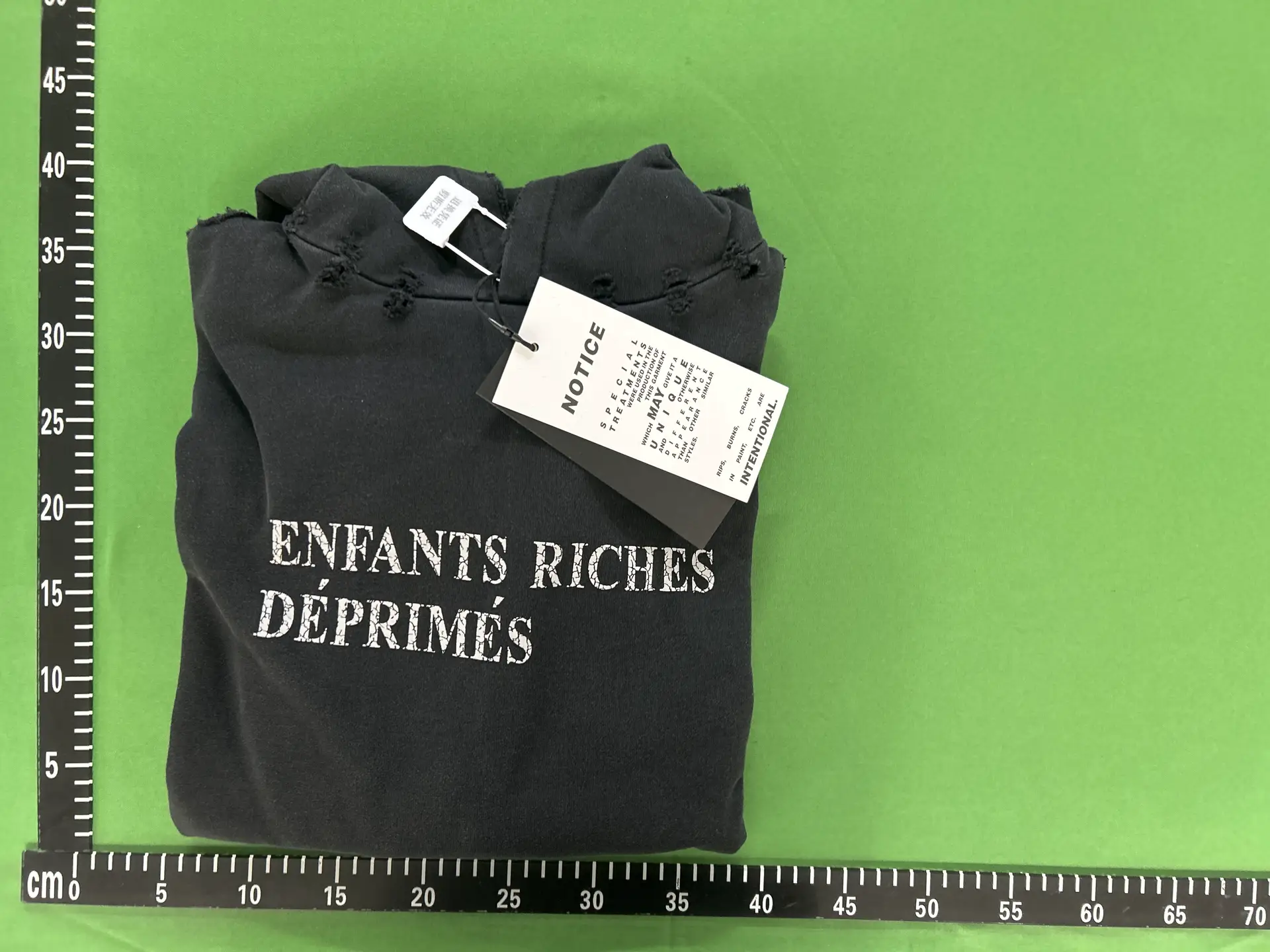 ENFANTS RICHES DEPRIMES Black Distressed Hoodie