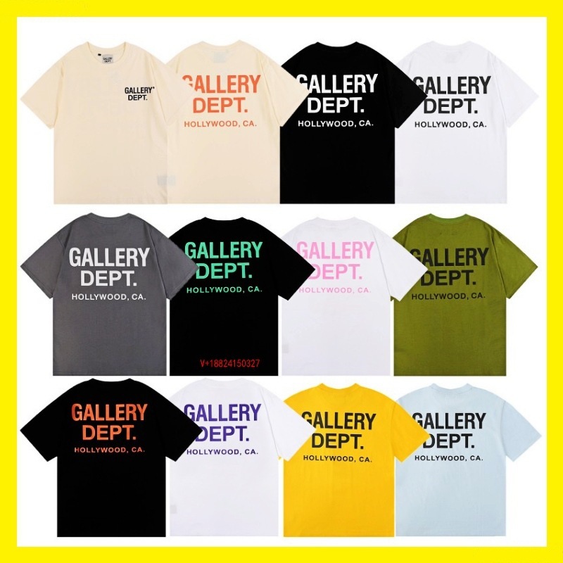 Foreign trade wholesale American fashion brand GALLERY DEP basic letter classic logo slogan short sleeve men's and women's T-shirt