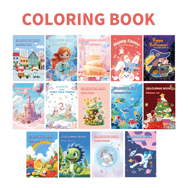 Cross-border Coloring book coloring book Halloween coloring book Christmas painting book birthday picture book
