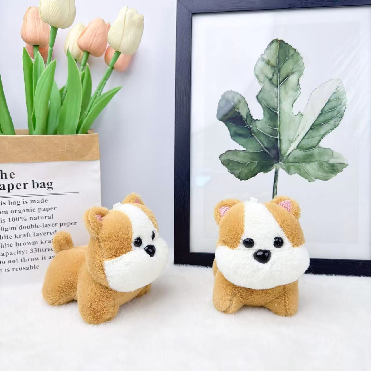 Internet Celebrity Super Cute Cartoon Corgi Dog Plush Toy Doll Pillow Decoration Gift Backpack Keychain