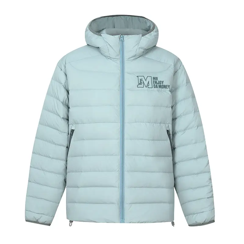 [Same as Kkluv] Medm Contrast Color Lightweight and Thin Hooded Down jacket Men and Women Winter Heattech Cold Protection Outwear