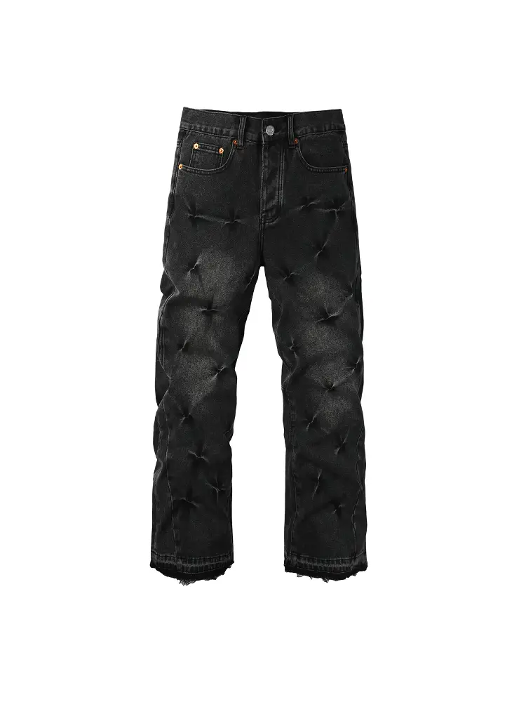 Kus Jeans American-Style Straight-Leg Pants Casual High-Street Straight-Leg Pants Wide-Leg Men's Jeans