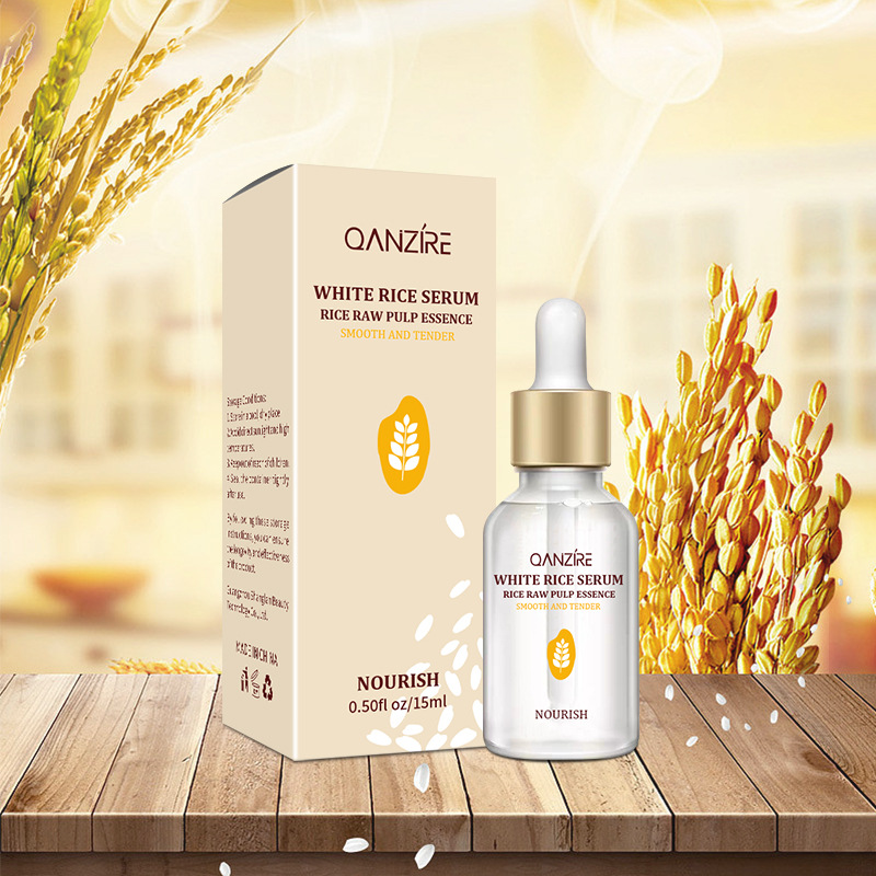 Cross-Border Full English White Rice Rejuvenation Essence White Rice Essence Hydrating and Moisturizing Nicotinamide Essence