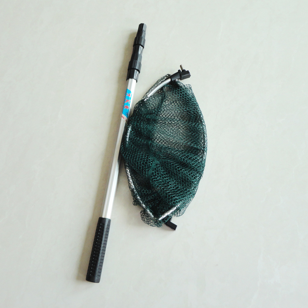 Factory wholesale aluminum alloy White Rod dip net retractable positioning dip net eight square dip net