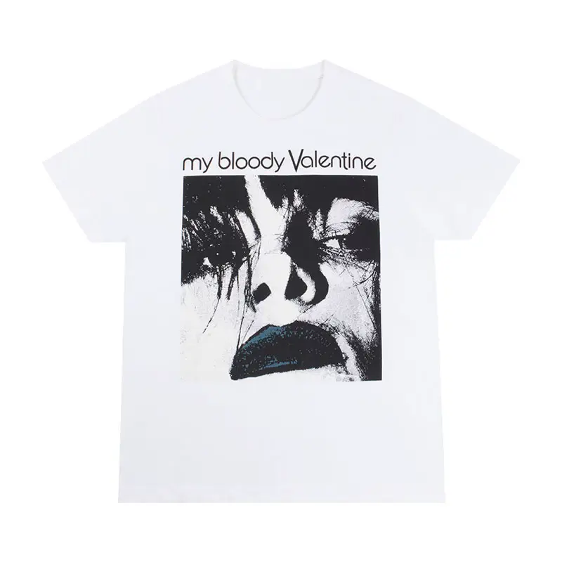 19Ss My Bloody Valentine Band Collaboration Song Title Short-Sleeve T-Shirt Pure Cotton Base Layer Half-Sleeve