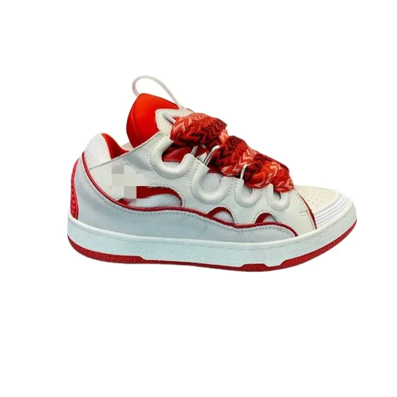 Lanvin Curb Sneakers White Red