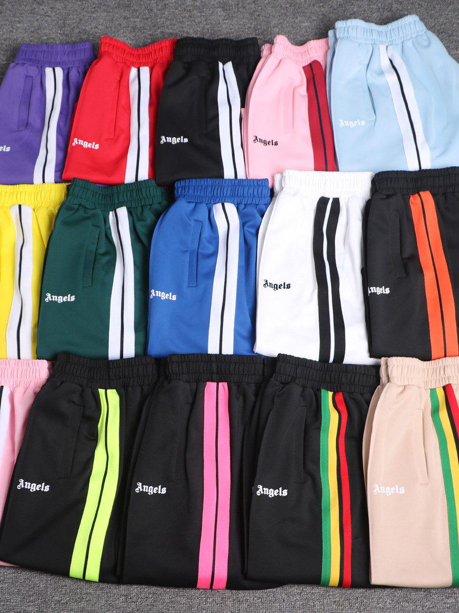 Korean Style Pam Palm Agels Rainbow Pants Casual Five-Point Shorts Men's Straight Pants Sports Pants Women's Trendy Angel