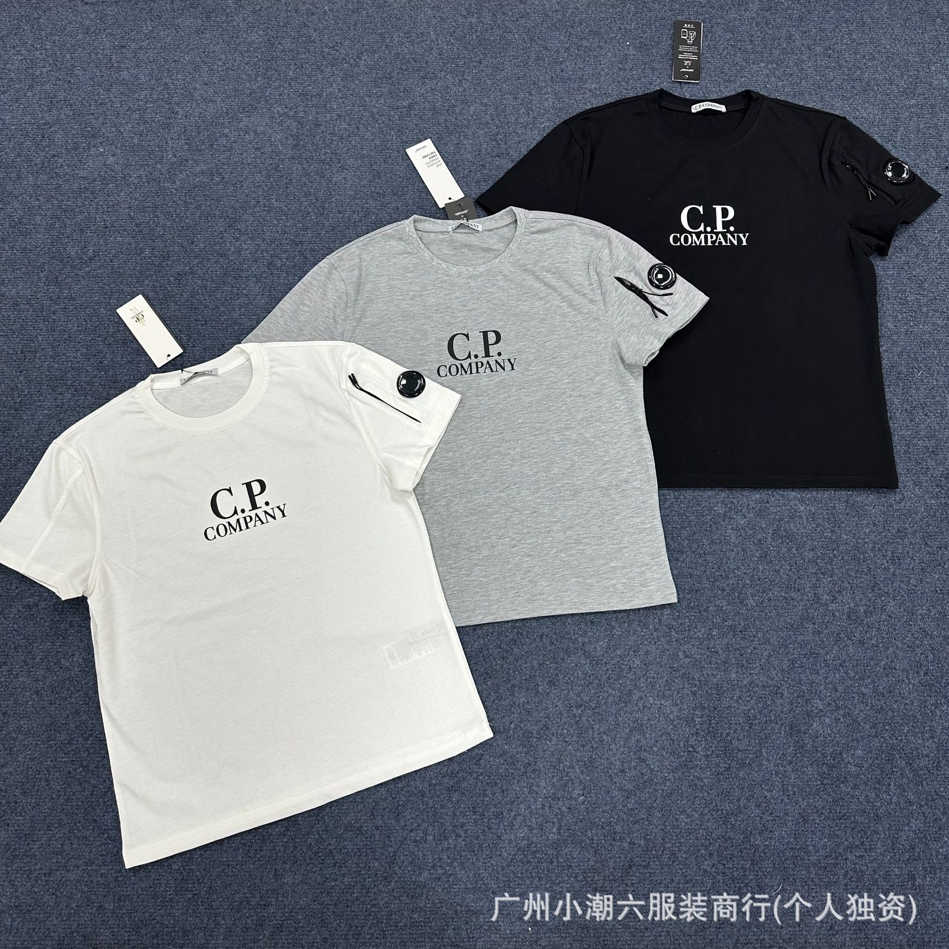 Europe and the United States cross-border foreign trade CP letter T-shirt printing LOGO simple loose casual ins men and women with round neck short sleeve