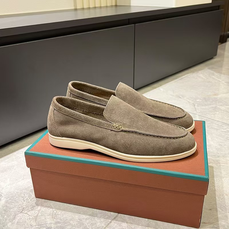 Lp Classic Men's Suede Loafers, Old Money Style Business Casual Shoes, Comfortable Flat Slip-On Men's Shoes Fotografie QC de pe 1688 pe Qualit.ly
