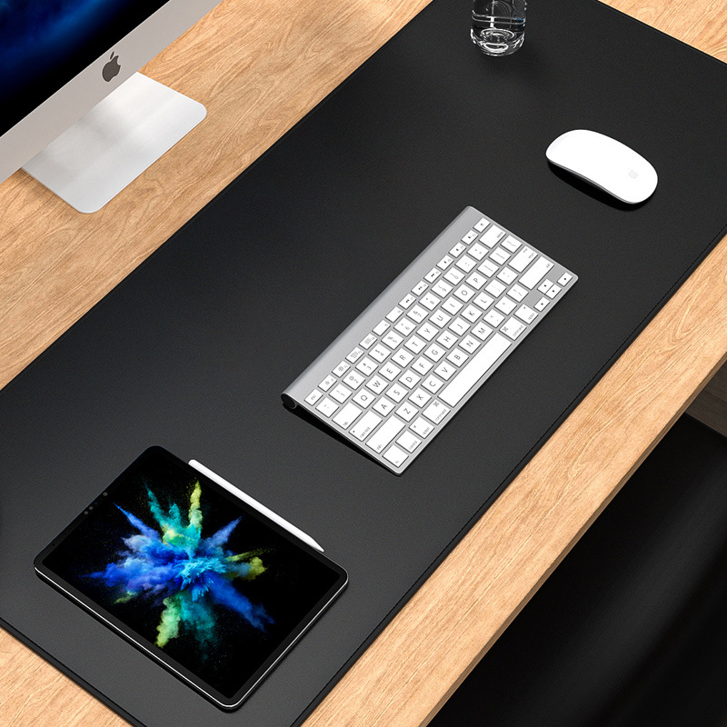 Pure Black Mouse Pad Oversized Thickened Lock Edge Large Office Men and Women Pure Black Home Desk Mat Rubber Mat Zdjęcie QC z 1688 na Qualit.ly