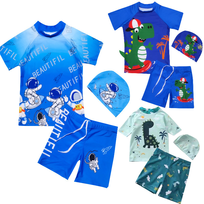 Children's Swimsuit Boy Split Small and Medium-Sized Baby Quick-Drying Boy Swimsuit 2025 New Swimming Trunks Swimsuit Suit