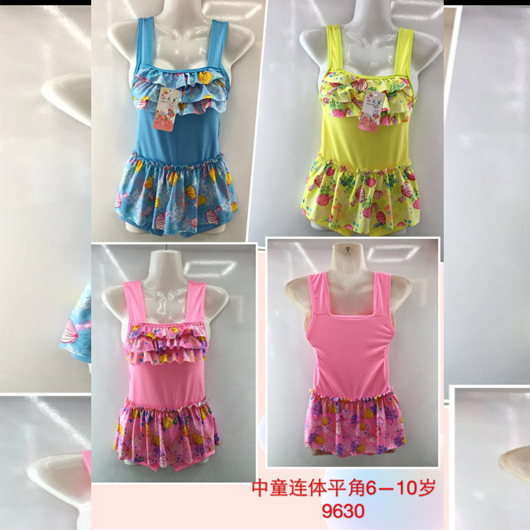 New Kids One-piece Swimwear Girls' Swimwear (6-8 years old) 9630 Wholesale Children's Swimwear