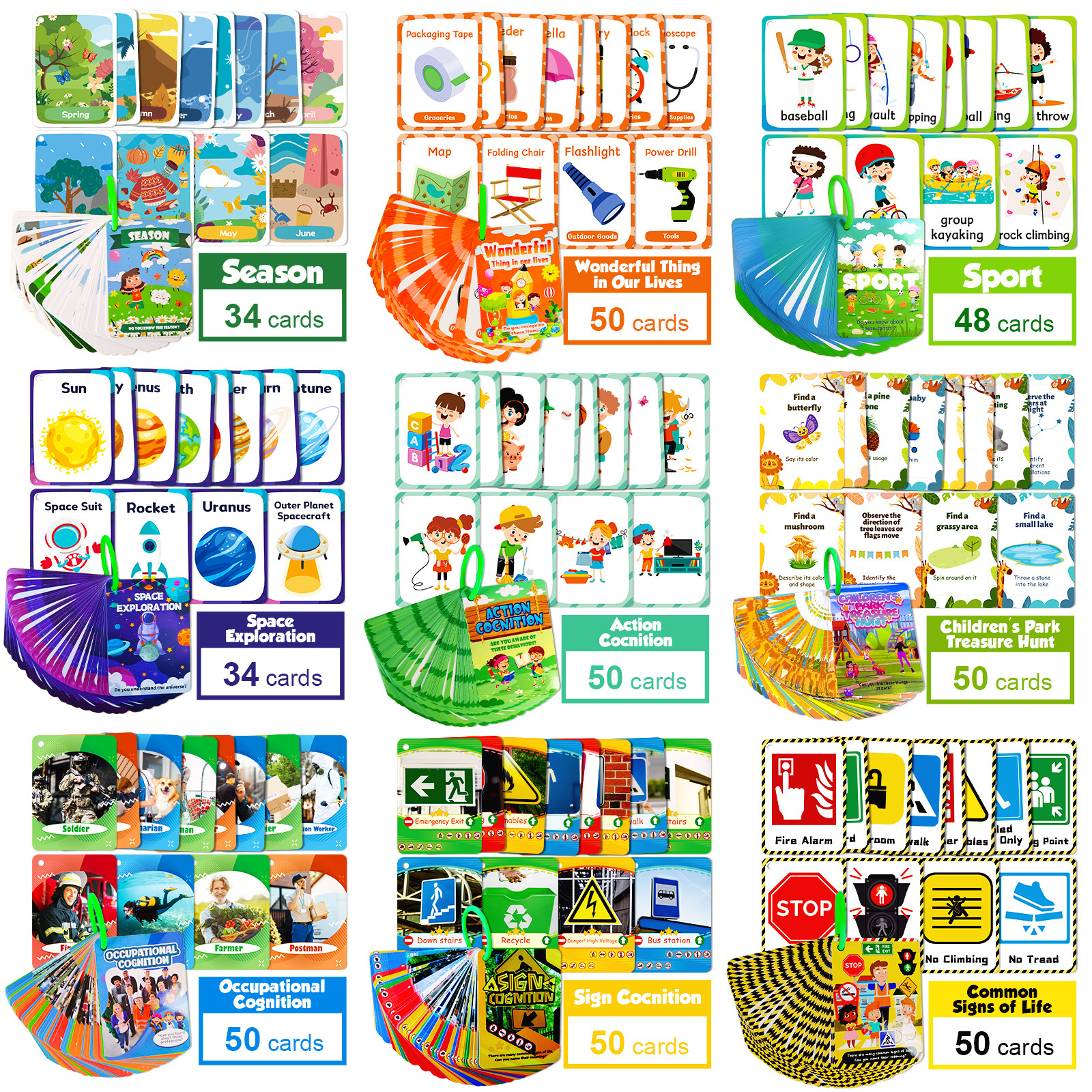 Hearing Training Early Education Awareness Card Cross-border Amazon Early Education Children's Pictographic Speaking Hearing Training Literacy Card