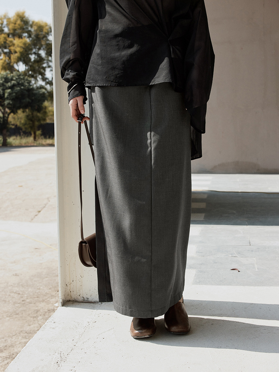Love and Nancy Thirteen Lines 2026 Spring/Summer Korean Style A-Line Elegant Commuter Slim Fit Skirt for Women 04073
