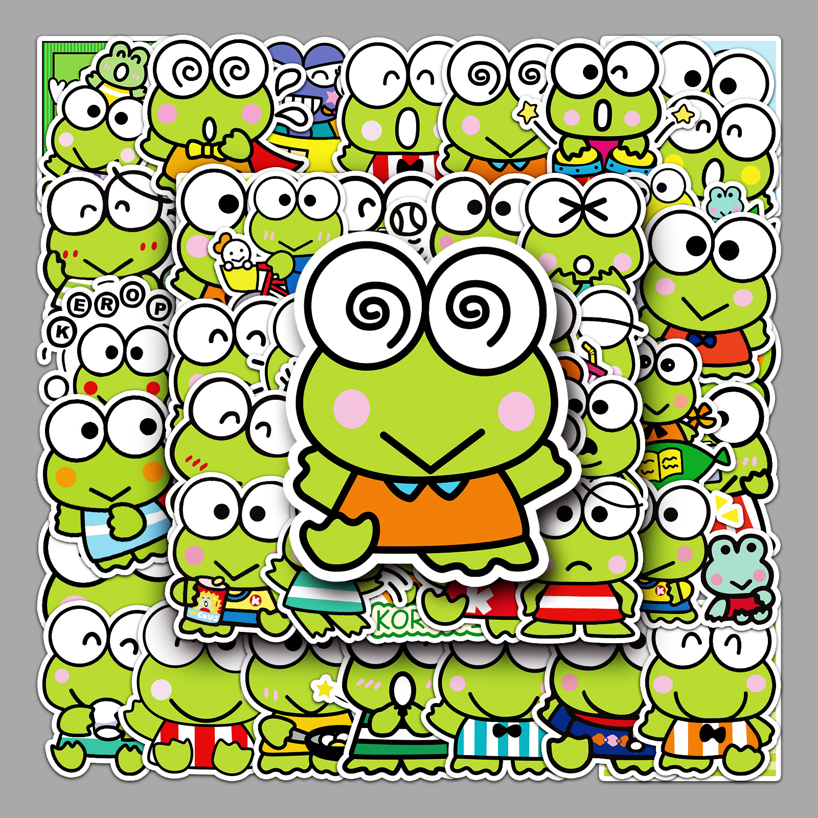 53 Sanrio Big Eye Frog Kolobi Graffiti Cartoon Laptop Luggage Scooter Decorative Stickers