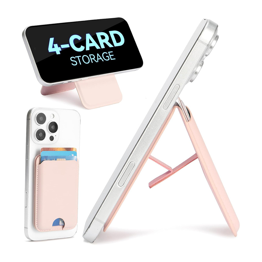 Suitable for iPhone Magnetic Stand, Adjustable Angle Magnetic Folding Card Holder, Magsafe Magnetic Card Holder