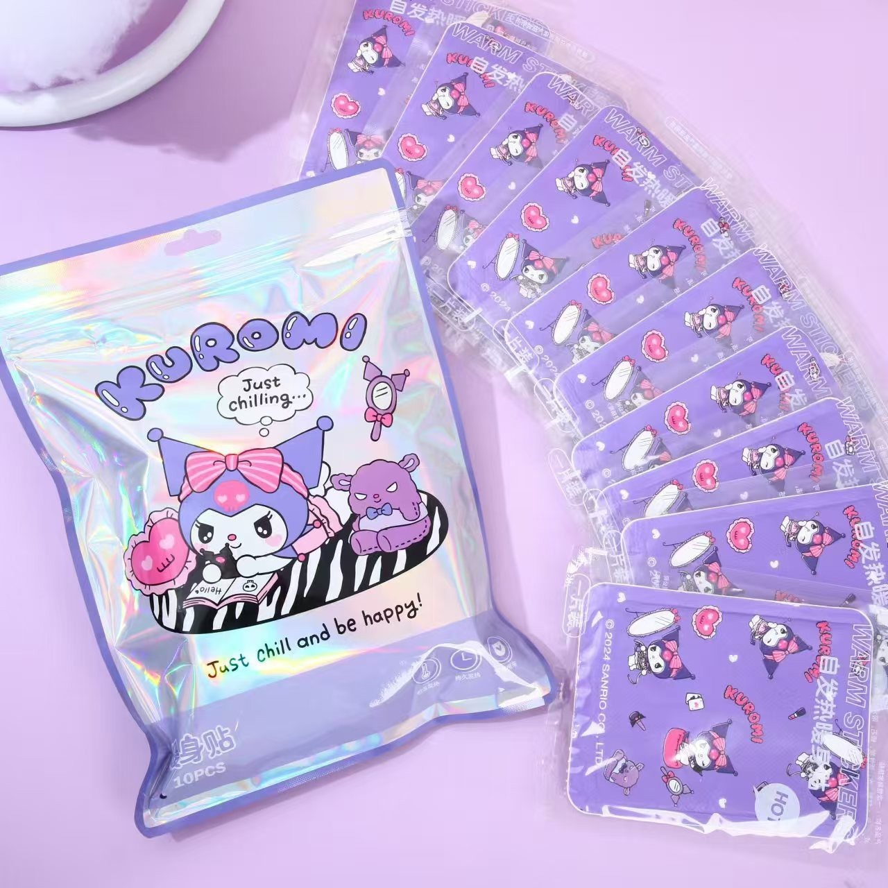Sanrio warm stickers genuine cartoon kulomi self-heating warm baby stickers melody warm body stickers 10 pieces wholesale