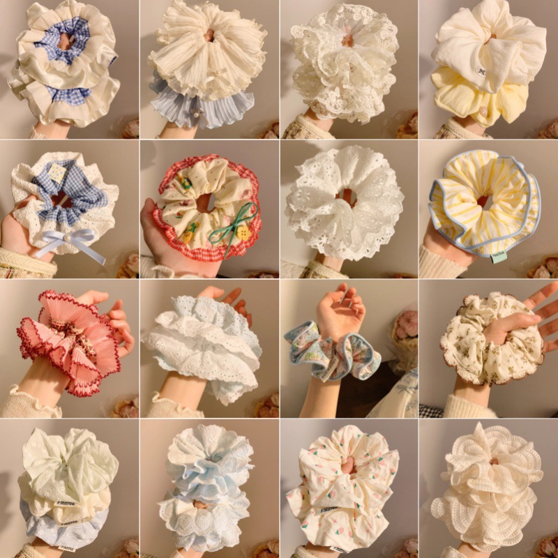 Children's Sweet Lace Hair Band for Girls 2025 New Style Hair Tie Hair Rope High-End Hair Accessories for Women
